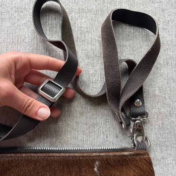 Lynn Tallerico Cow Hide Calf Hair Leather Crossbody Bag - Picture 3 of 6